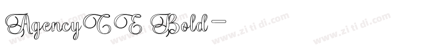 AgencyCE Bold字体转换